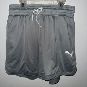 Puma Women's Foundation Basketball Draw String Shorts Sz S Gray NWT MSRP $40